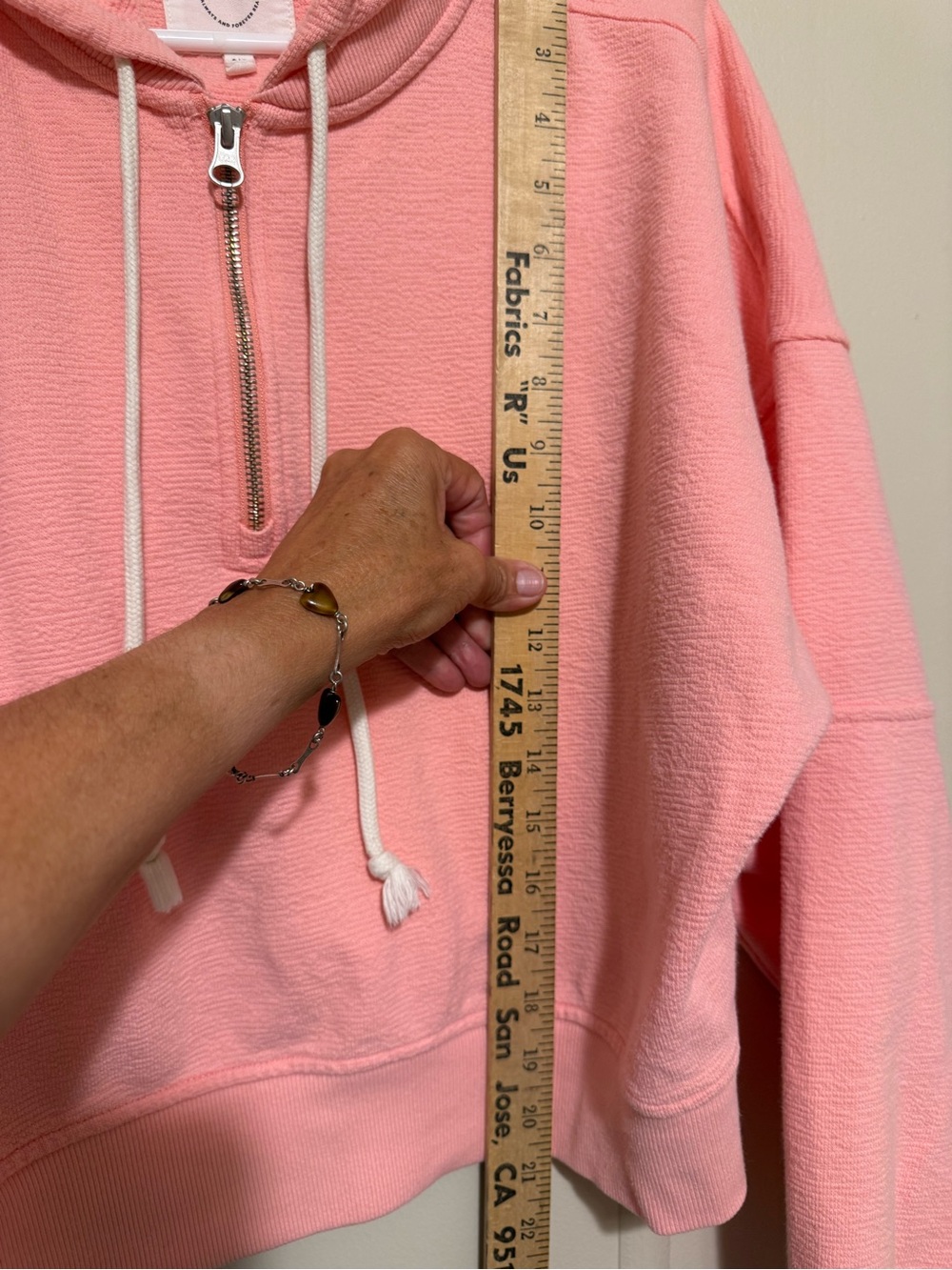 Aerie Quarter Zip Pullover Hoodie Sweatshirt Cropped Oversized Pink Size S - Picture 4 of 12